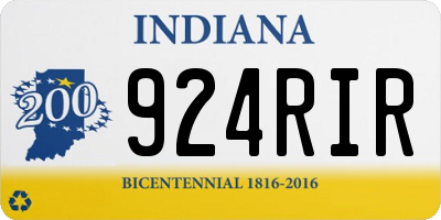 IN license plate 924RIR
