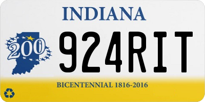 IN license plate 924RIT