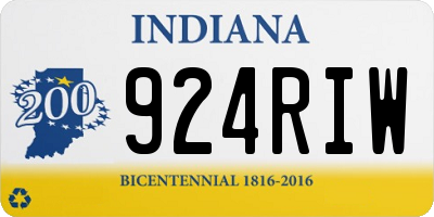IN license plate 924RIW