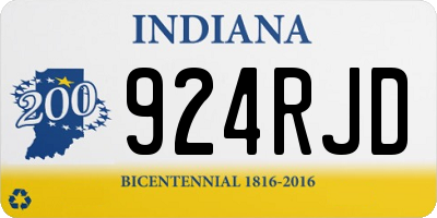IN license plate 924RJD