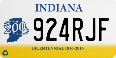 IN license plate 924RJF