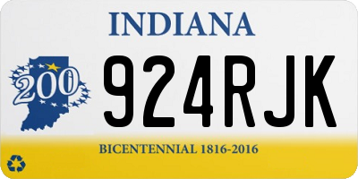 IN license plate 924RJK