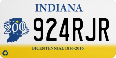 IN license plate 924RJR