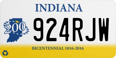 IN license plate 924RJW