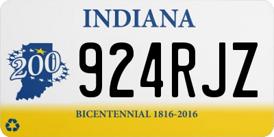 IN license plate 924RJZ