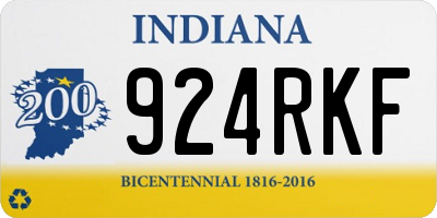 IN license plate 924RKF