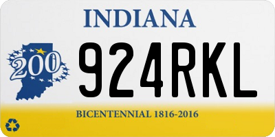 IN license plate 924RKL