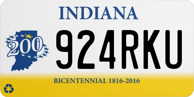 IN license plate 924RKU