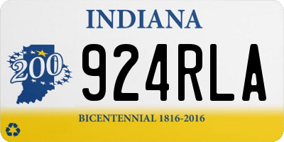 IN license plate 924RLA