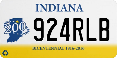 IN license plate 924RLB