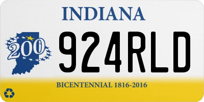 IN license plate 924RLD