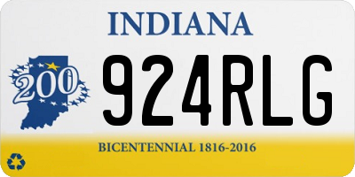 IN license plate 924RLG