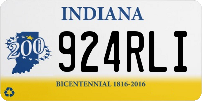 IN license plate 924RLI