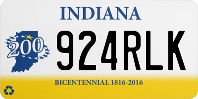 IN license plate 924RLK