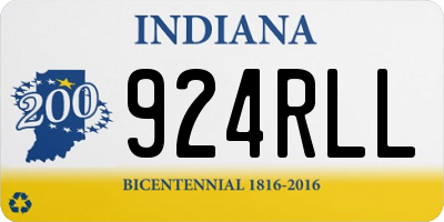 IN license plate 924RLL