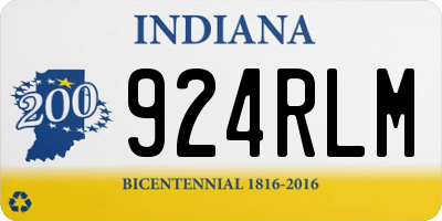 IN license plate 924RLM