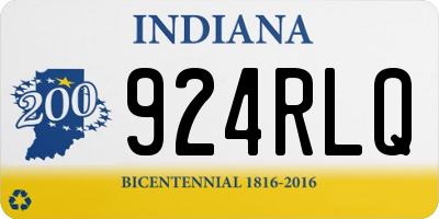 IN license plate 924RLQ
