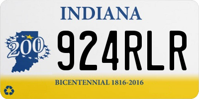 IN license plate 924RLR