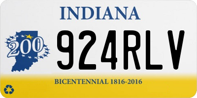 IN license plate 924RLV