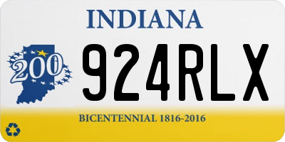 IN license plate 924RLX