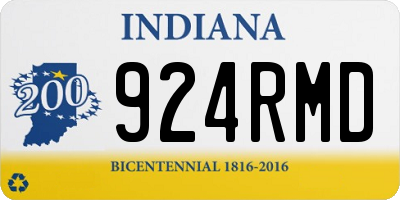 IN license plate 924RMD