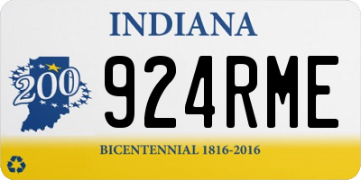 IN license plate 924RME
