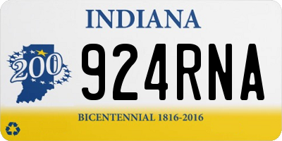 IN license plate 924RNA