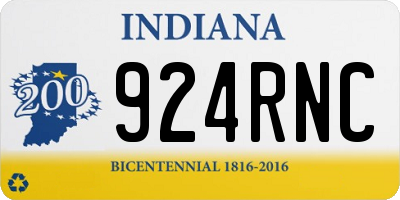 IN license plate 924RNC