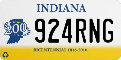 IN license plate 924RNG