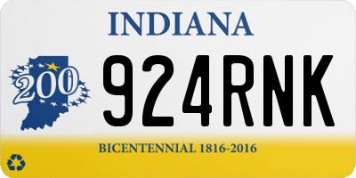 IN license plate 924RNK