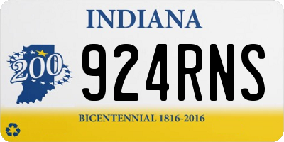 IN license plate 924RNS