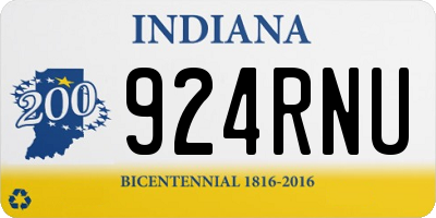 IN license plate 924RNU