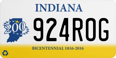 IN license plate 924ROG