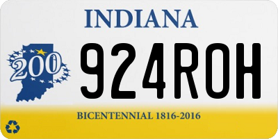 IN license plate 924ROH