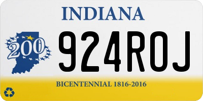 IN license plate 924ROJ