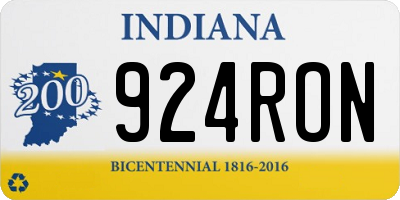 IN license plate 924RON