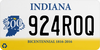 IN license plate 924ROQ