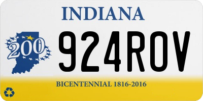 IN license plate 924ROV