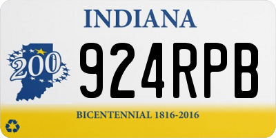 IN license plate 924RPB