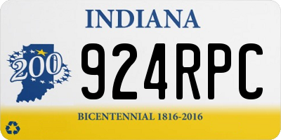 IN license plate 924RPC