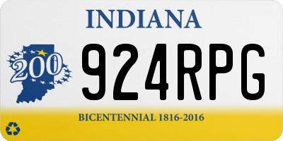 IN license plate 924RPG