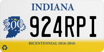 IN license plate 924RPI
