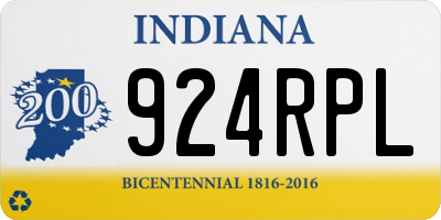IN license plate 924RPL