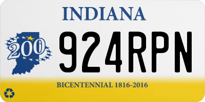 IN license plate 924RPN