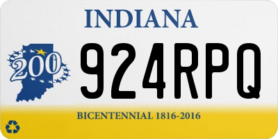 IN license plate 924RPQ