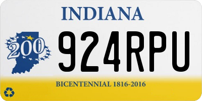 IN license plate 924RPU