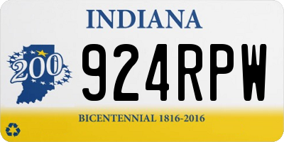 IN license plate 924RPW