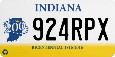 IN license plate 924RPX