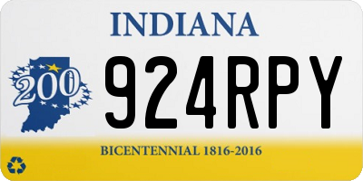 IN license plate 924RPY