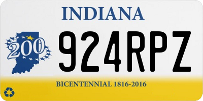 IN license plate 924RPZ